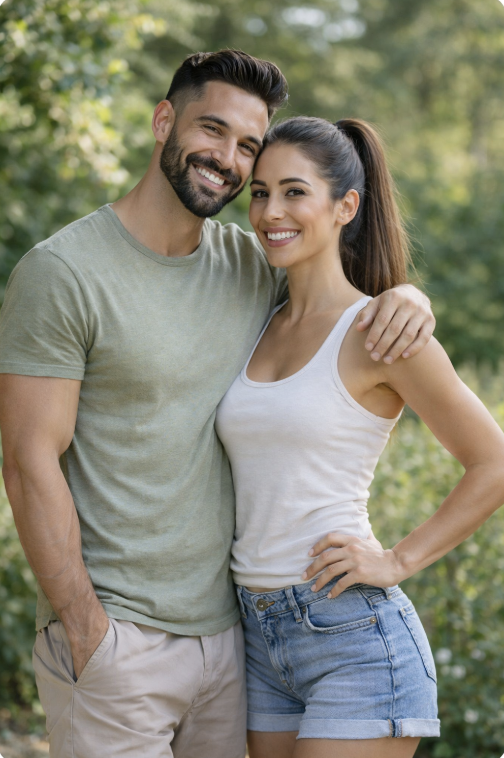 Athletic couple representing health and vitality